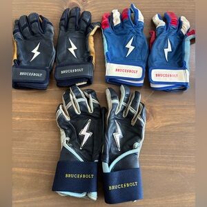 Bruce Bolt batting gloves 3 pairs YXL
